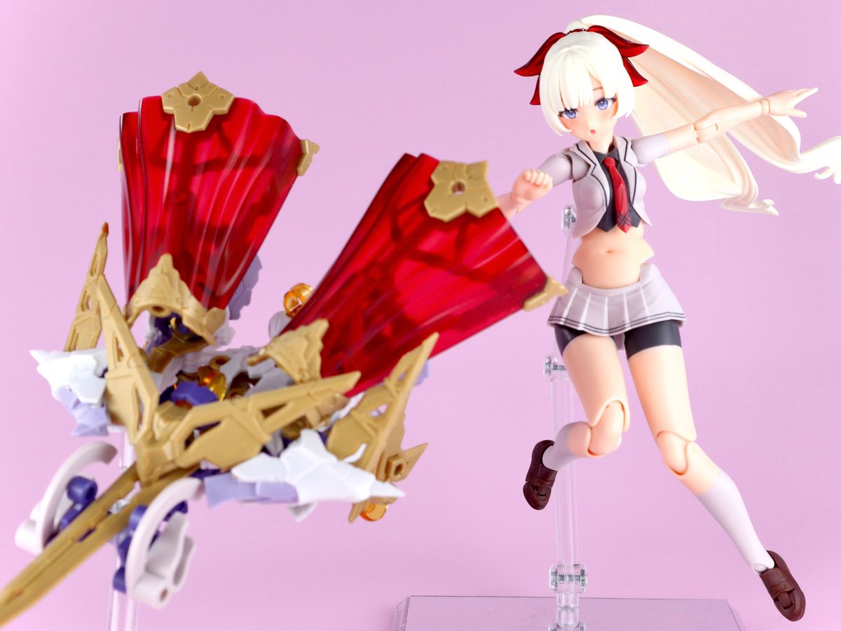 valva3k's tweet photo. #おいでよメガミデバイスの沼

初心者には1キット内でたっぷり遊べるバスタードールシリーズがオススメ！
写真は組み替え例です！ https://t.co/RXcMFuV7Df