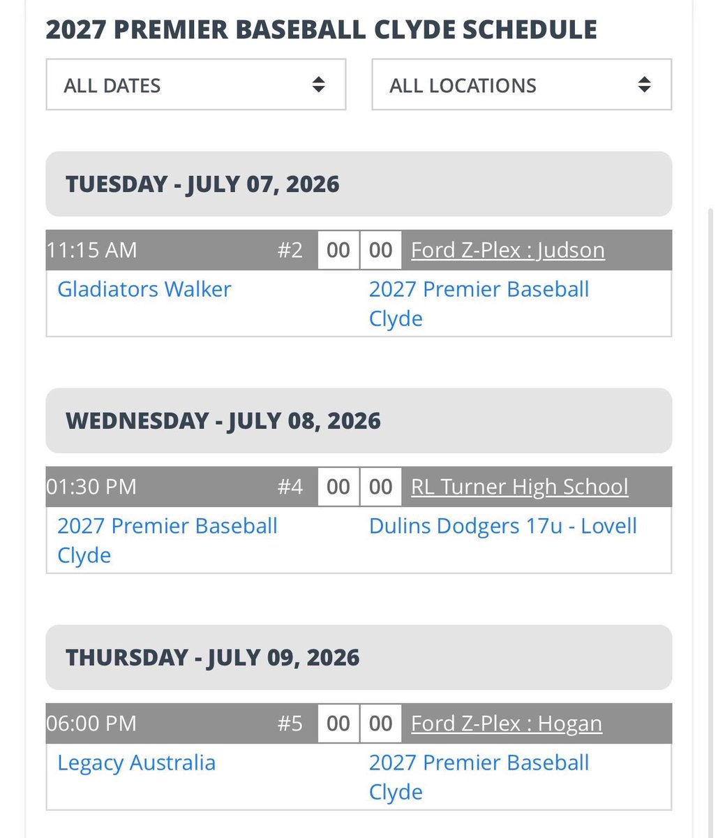BenSSalinger's tweet photo. My schedule for the Don Mattingly WS this week.
@PB_Uncommitted @PBFutures 
@twhsbaseball https://t.co/YsXdeFRhY0