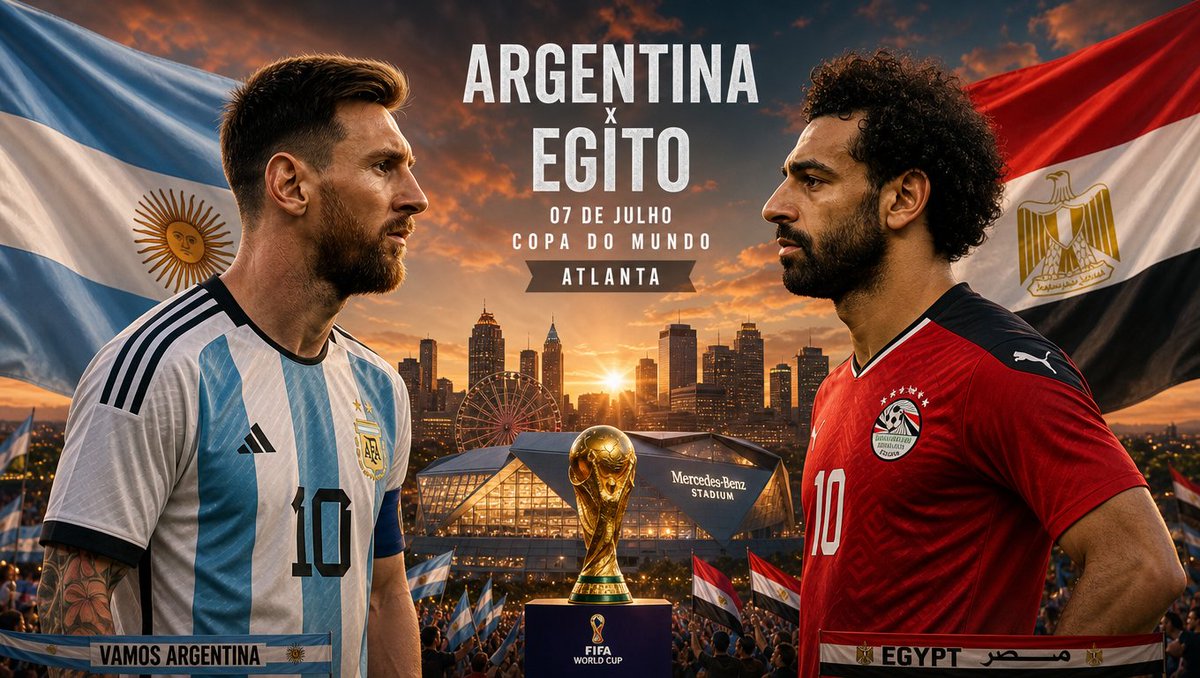 EspadaHolistica's tweet photo. MESSI VS SALAH: O DUELO FINAL! ARGENTINA X EGITO NAS OITAVAS DA COPA! 🇦🇷⚔️🇪🇬

https://t.co/dgltrWVPsh

O destino de Messi e Salah em jogo no Mercedes-Benz Stadium!

#Copa2026 #Argentina #Egito #Messi #Salah #WorldCup2026 #Futebol #Albiceleste #Faraos #Atlanta #OitavasDeFinal https://t.co/eEKQJimm8M