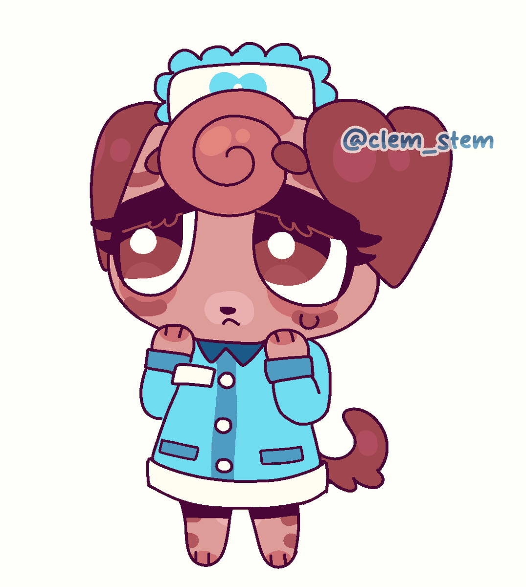 clem_stem's tweet photo. Started playing #animalhospital , the characters are fun to draw (with a few extra design hcs slapped onto them) C: so here's my version of nurse and head nurse https://t.co/blcX6VHNab