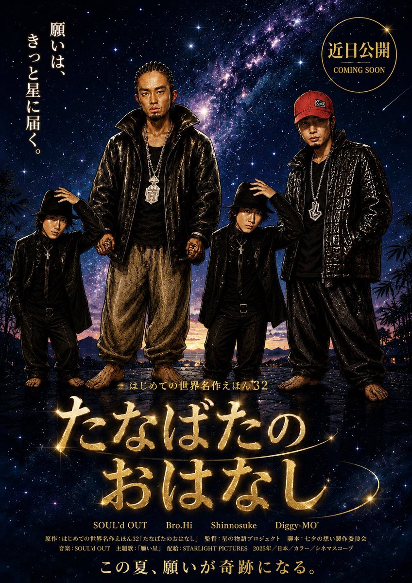 SOUL'd OUT ポスター 読み聞かせ作成中…✏️ ちょっと7月7日は過ぎちゃうけど近日公開予定