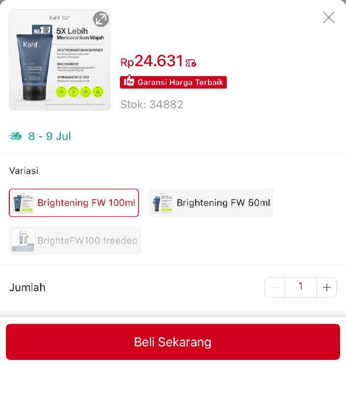 Bio_Lesson's tweet photo. 🔥 Kahf Brightening Face Wash 100ml Rp24.631

Mencerahkan &amp; memperkuat skin barrier ✨ 2X stronger!

Link: https://t.co/5KoZzn3JZp

Buruan wajah glowing! ⏰🔥

#Kahf #FaceWash #SkincarePria
Jangan lupa follow untuk promo, info diskon dan kode voucher setiap harinya https://t.co/hfGYd6CflN