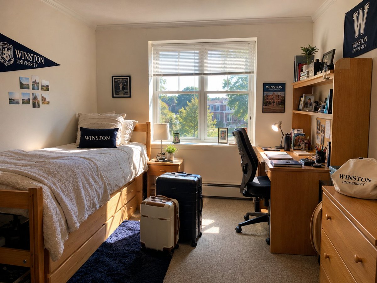 Winston_Uni's tweet photo. #WU_RoomCheck
Morning, Winston!☀️

다들 기숙사 입주할 준비 되셨나요?

오늘과 내일, 양일간 윈스턴 대학 기숙사(Winston Dorms)의 공식 입주가 진행됩니다!📦🍕

짐 정리가 끝났다면 각자 배정받은 1인실 방을 타임라인에 소개해 주세요.

윈스턴 학생들만의 힙하고 개성 넘치는 방꾸(Room Decor) 사진들 기대하겠습니다.

다들 룸투어 해시태그 달아주는 거 잊지 마세요! 😉
