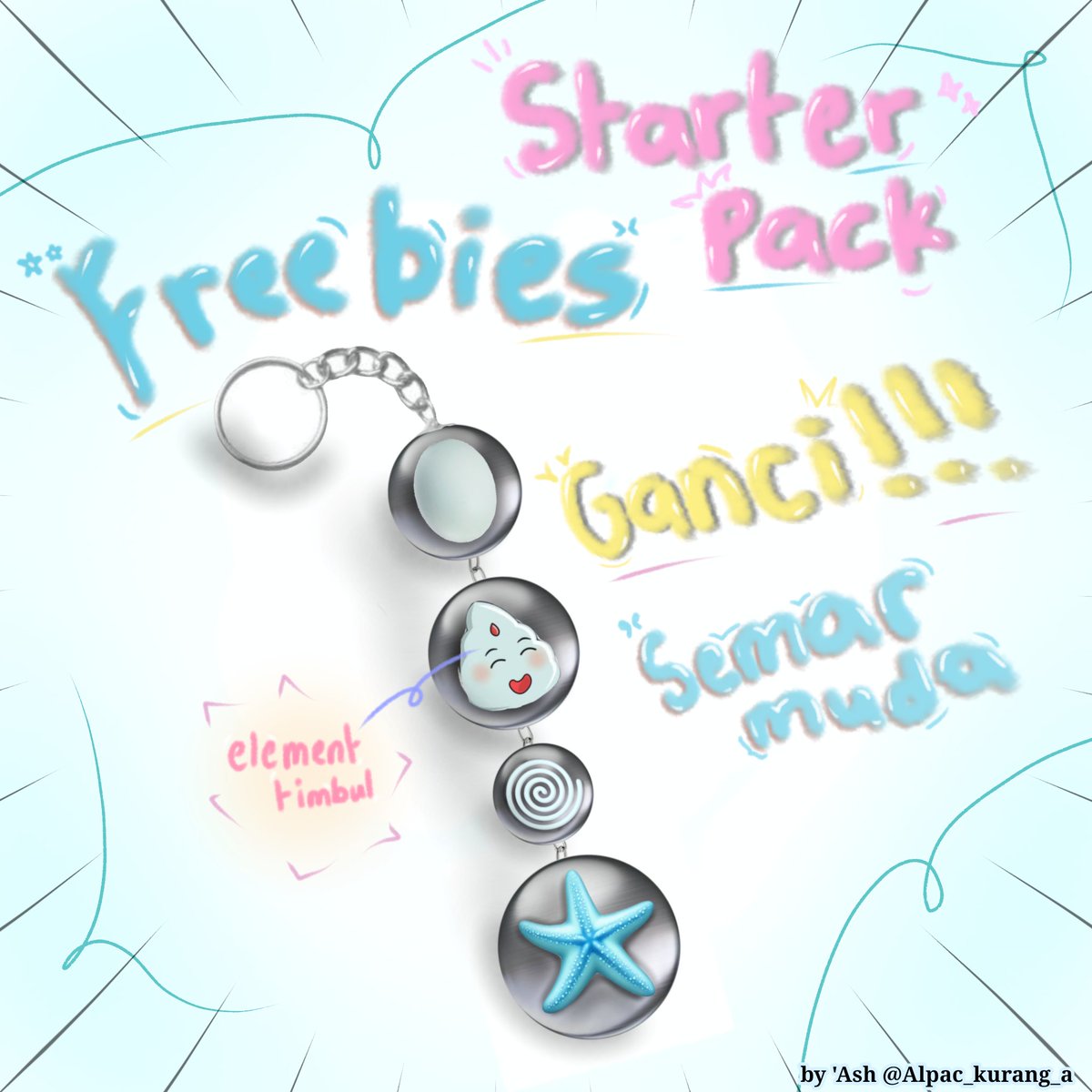 Alpac_kurang_a's tweet photo. Haii haiii #semarmuda #semud aku mau reveal my freebies ada yg mau ga yaa HIHII^^, yang mau atau trade bolee yaa take one ganci UNS atau SEMUD<3. Unlimited yaa handmade soalnya takut ga kuat bikin banyak, replay yahh dari prodi mana. Sksksk Sangkyuuuu😽 https://t.co/duUcm4vLQG