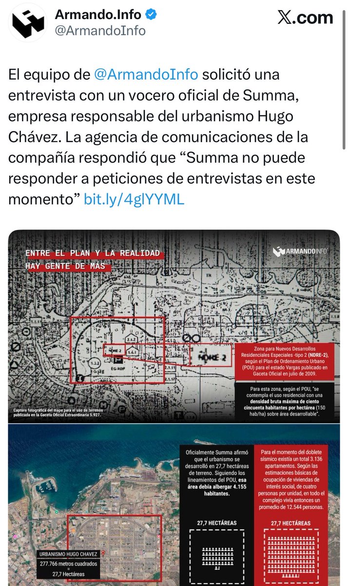 joseramontrve's tweet photo. @fertineo Ver los reportes de @ArmandoInfo 

#Venezuela hay que ir impulsando una investigación exhaustiva. EXHAUSTIVA. ¿Cuántos edificios se cayeron en su totalidad de la Misión Vivienda? ¿Cuáles empresas los construyeron? 

Debe realizarse una auditoría internacional a todas esas obras. https://t.co/i7YruEKFNs