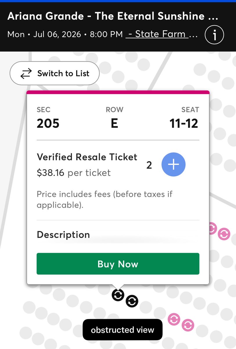 b0yinthebubbIe's tweet photo. eternal sunshine tour atlanta (N1) prices on the day of the show! https://t.co/zjLyXqHPcq