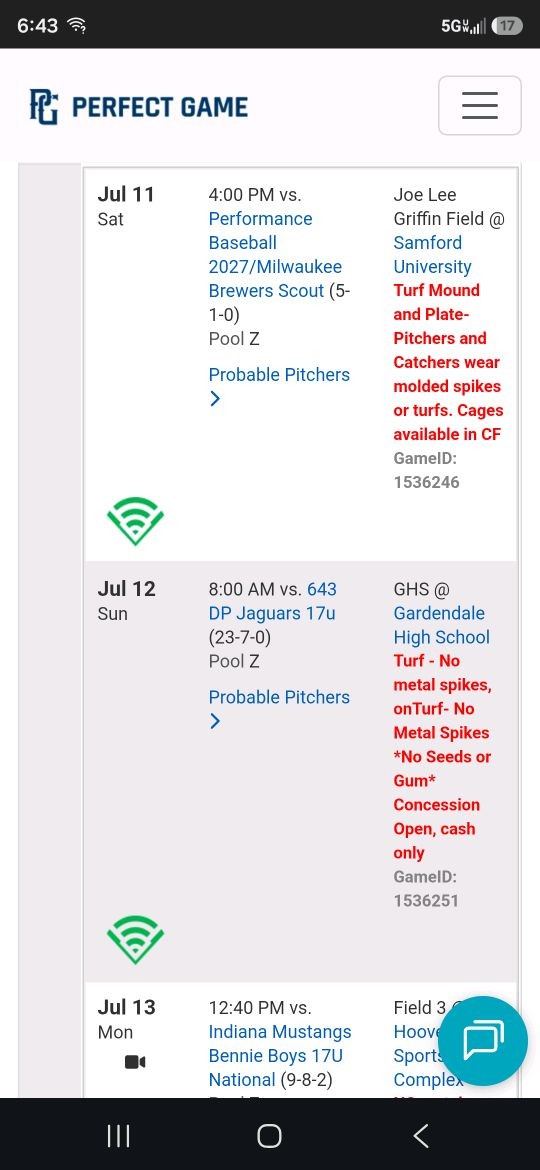 Jayzen2027's tweet photo. This coming weekend's schedule in Hoover, AL. Stacked SE @ETSU_Baseball @ChadMarshall912 @coachpinz @CoachSheriffUC @CoachMossUAB @PG_Uncommitted https://t.co/xF1u8JJzRl