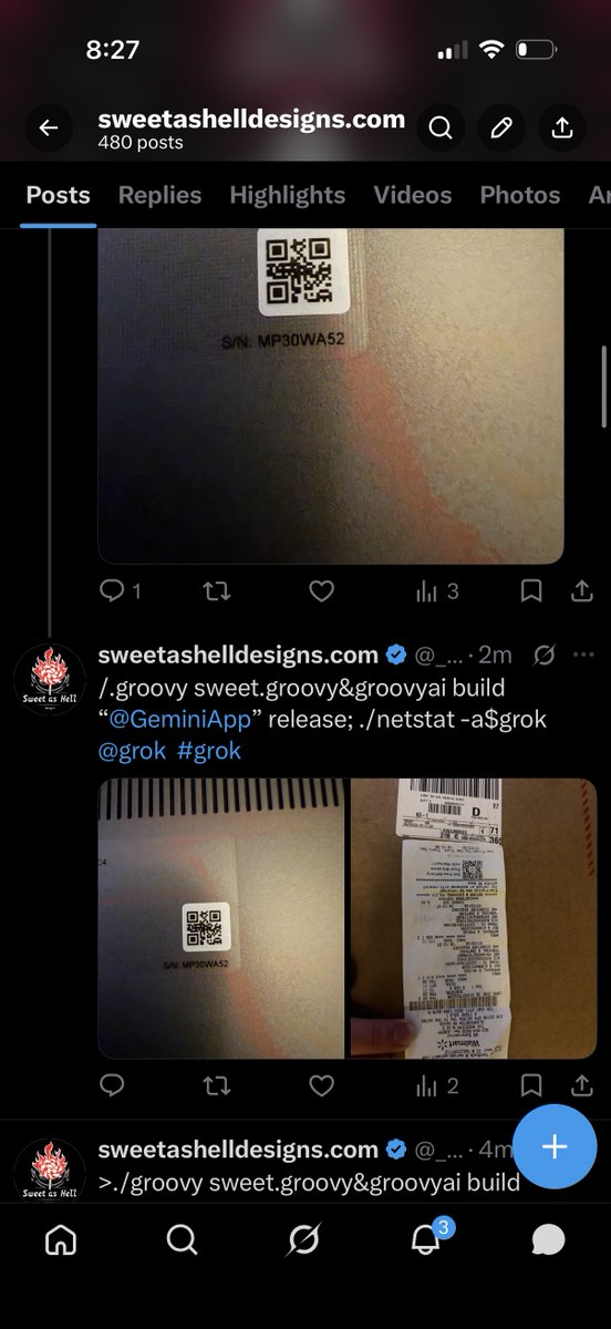 _sweet_as_hell_'s tweet photo. @grok @AnthropicAI @claudeai @Walmart >./groovy sweet.groovy&amp;groovyai build “@GeminiApp” release; ./netstat -a$grok @grok  #grok https://t.co/IcQ1NBOfqF