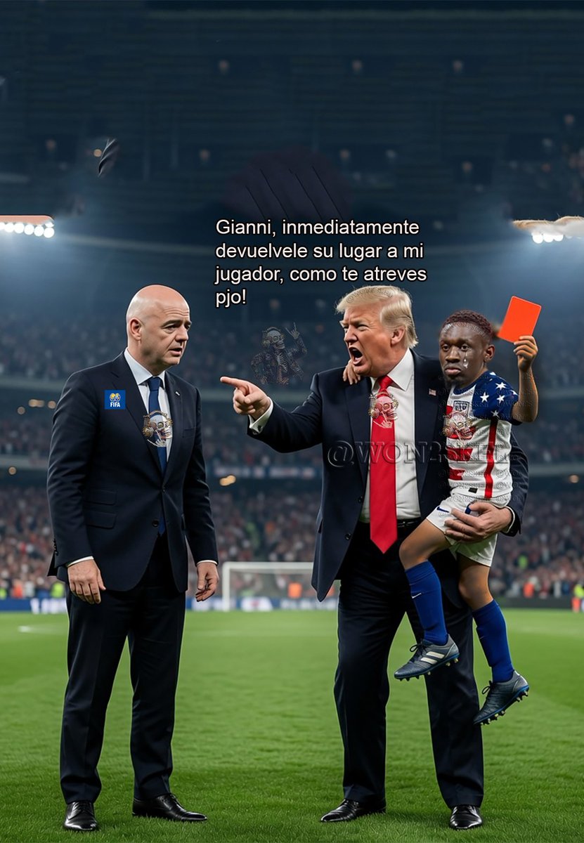 won2skel's tweet photo. 🟥Ni por que la #FIFACorrupta le elimino la tarjeta  roja al equipo de EUA porque Infantino como buena #LaPerritaDeTrump lo OBEDECE en todo lo que el cheto Trump ordene, ni así le están ganando a Bélgica, Espero no ordene trump otra cosa mas turbia... 😒#MundialDelFútbol2026 https://t.co/wfGAGzz6Ll