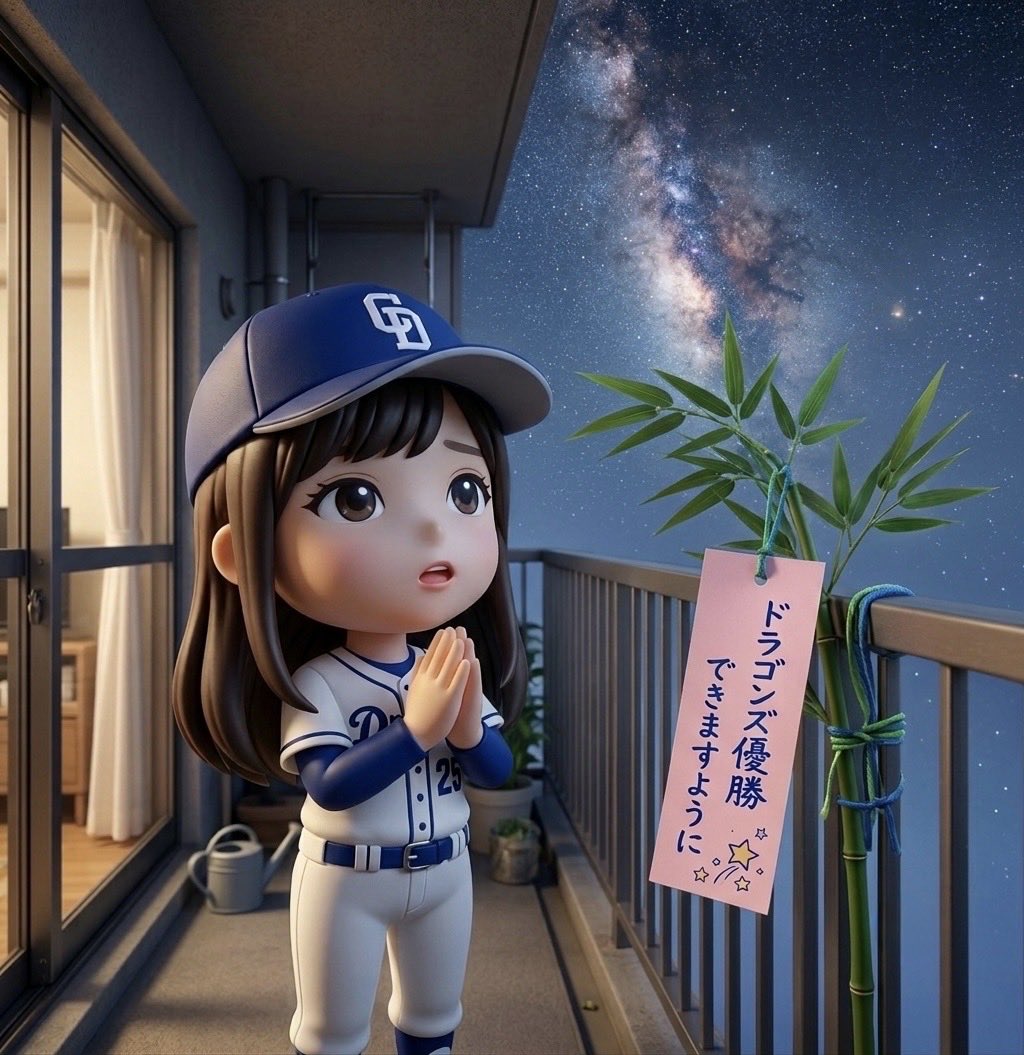 colorer171's tweet photo. ぉ⊃︎ヵゝяё様です

2026年7/7 七夕🎋🌟
自力優勝は無いけど…
短冊には書いてみた🤭🎋

#頑張れ中日ドラゴンズ　✨📣
ニコッとシェア✨🤝
いつもｱﾘｶﾞﾄｳ  ෆ̈(´∀｀∩ https://t.co/dUcmPIolFv
