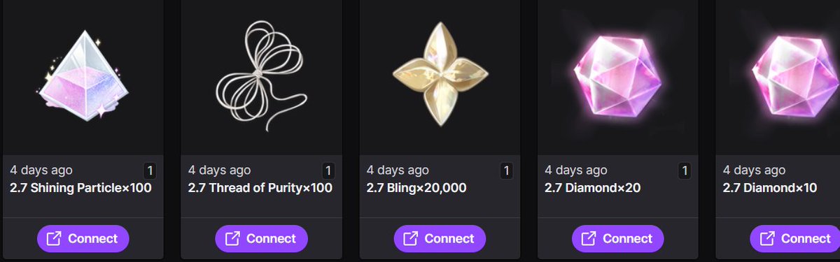 QKikyo94's tweet photo. @Twitch  Please fix the drops not working it says connect but the account is already connected and I cat claim them even though I watched the streams https://t.co/rWdXgIukNF