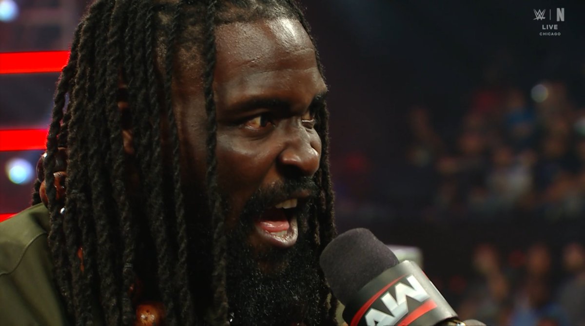 Cory_Hays407's tweet photo. "You have to walk through hell in order to get to heaven. Tell your client I'll see him in hell." #WWERAW https://t.co/FIeHq8UucL