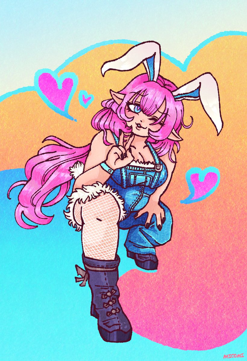 Micomi_Bite's tweet photo. Denim bunny Ely~🩷
#HonkaiImpact3rd #崩壊3rd #elysia https://t.co/E4Mn6kWJnW