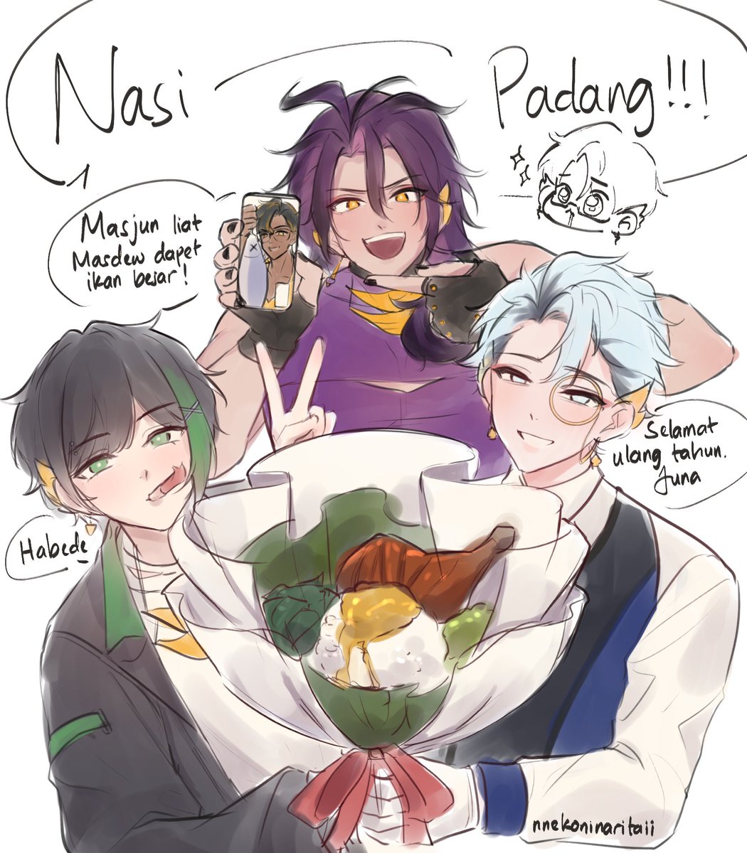 nnekoninaritaii's tweet photo. hbd ladder!! semoga selalu dilimpahkan rezeki (nasi padang 🤤) #artjuna #arkanadays https://t.co/0jCancpmzi