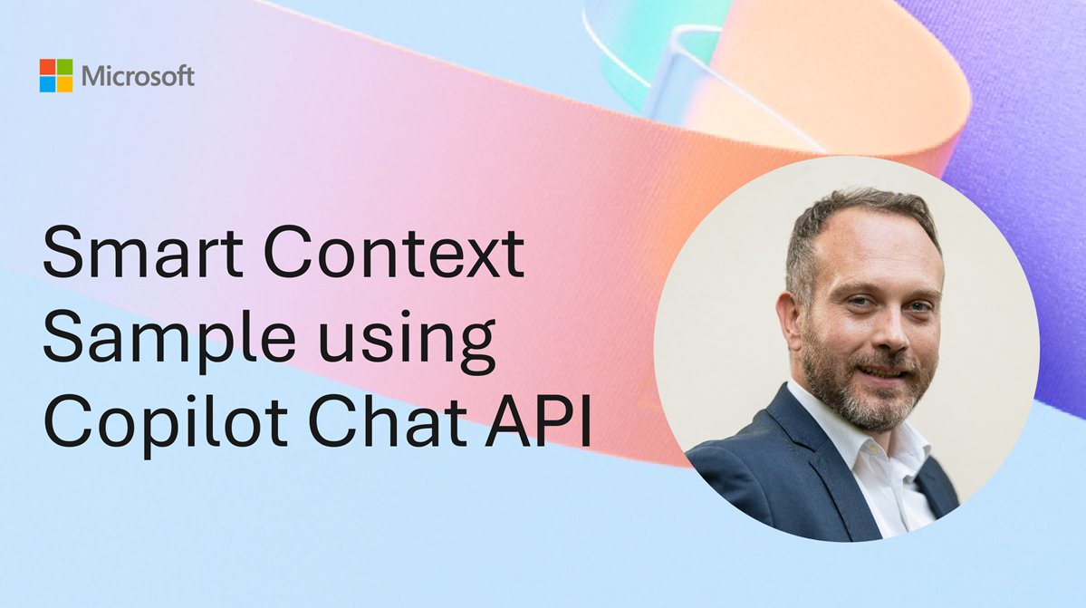 SharePoint's tweet photo. 💡 Give SharePoint pages their own smart context

@FedericoSPDev shows how an SPFx application customizer can use the Copilot Chat API to surface page insights in #SharePoint with #Copilot.

📺 Watch now → https://t.co/9eIljLDD8x https://t.co/oQHwylfpsd
