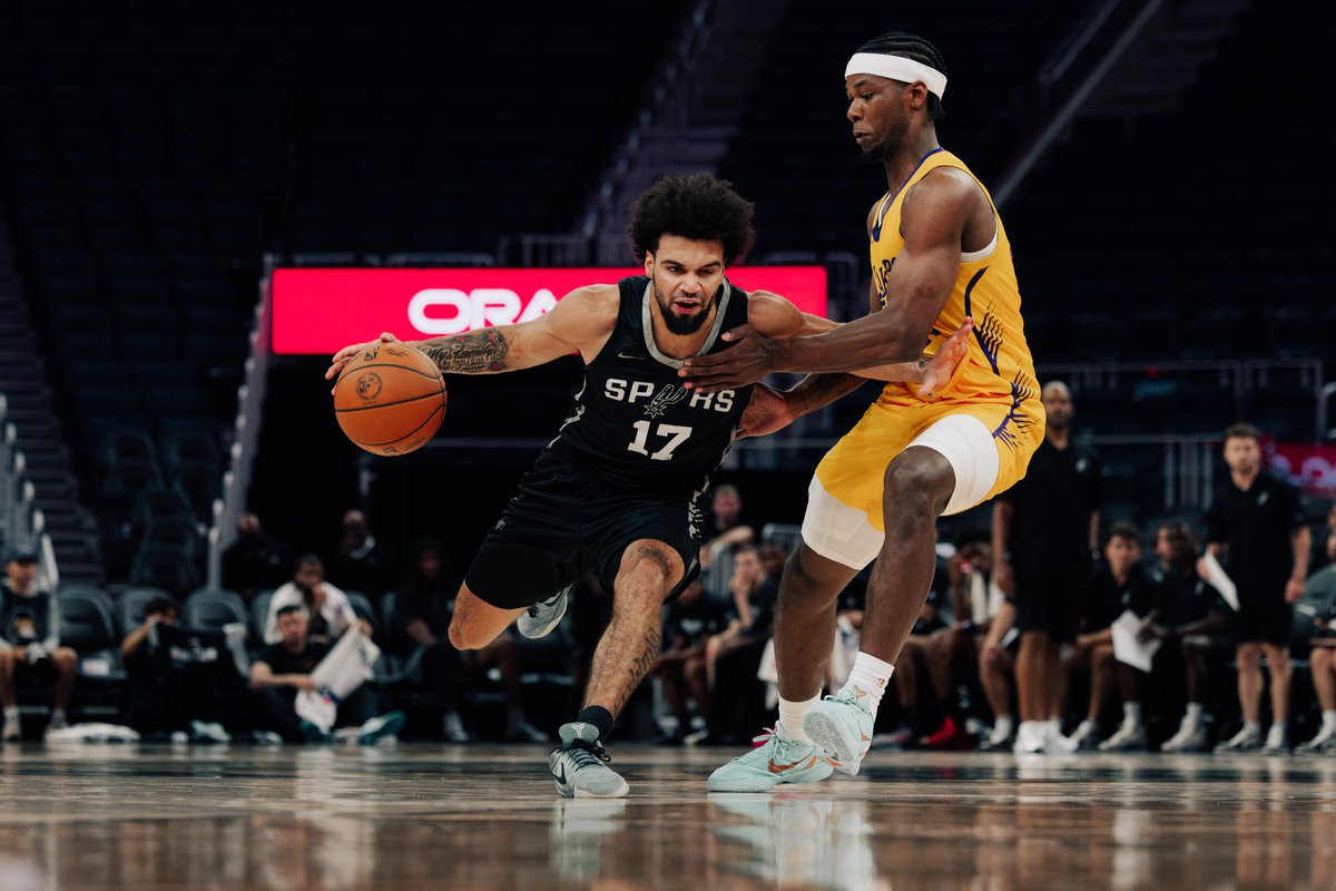 spurs's tweet photo. That's a wrap from Cali

Next stop...Vegas! 
@Ledger | #SummerSpurs https://t.co/ZCpRTRpQry
