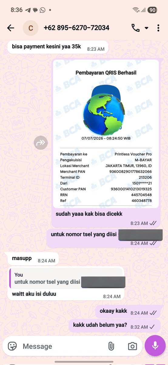 kokochenle's tweet photo. #bealanja #zonauang #zonaba +62 895-6270-72034 ini yaa gais nomornya penipu, hati hatii https://t.co/tUhl8GLXcu