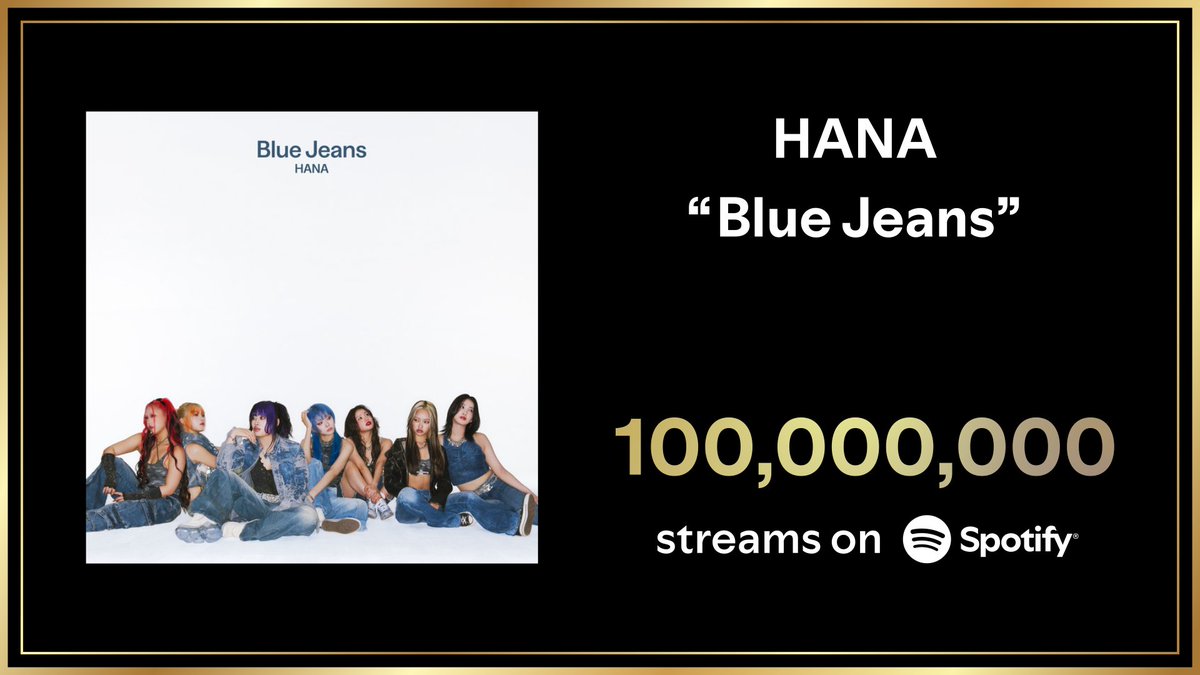 SpotifyJP's tweet photo. - 💙 - Congratulations - 💙 -
⠀
  ⠀     ＼　\\　　　//　／
#HANA の "Blue Jeans" が
Spotifyで1億回再生を突破✨
  ⠀     ／　//　　　\\　＼
⠀
繊細でエモーショナルな歌声に浸ろう🎧
https://t.co/rlCfsr2ICT
⠀
@HANA__BRAVE https://t.co/7Ky9gWumOa