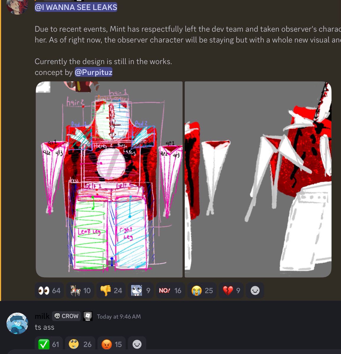 JessieLemonee's tweet photo. @follycore How about my design? (Got replaced by watcher, but I do agree is kinda flawed) https://t.co/l2YWjwC2sg