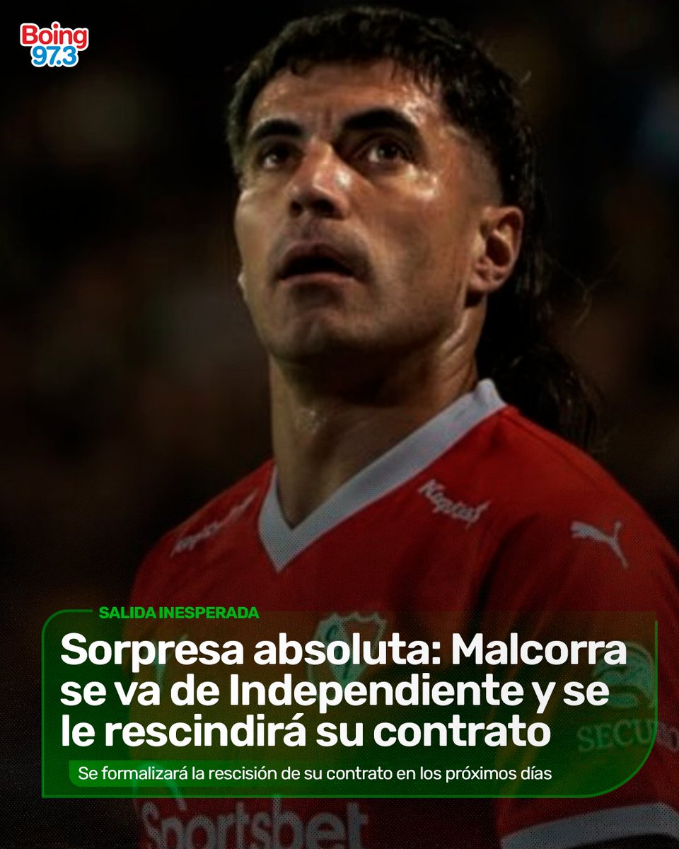 radioboing's tweet photo. SORPRESA EN EL ROJO: IGNACIO MALCORRA RESCINDIRÁ SU CONTRATO Y SE VA DE INDEPENDIENTE

🚨 Una noticia completamente inesperada sacudió el presente de Independiente en las últimas horas. El mediocampista Ignacio Malcorra dejará de ser jugador del club de Avellaneda una vez que se formalice la rescisión de su contrato en los próximos días. La decisión generó una enorme sorpresa en el mundo del "Rojo", ya que la interrupción del vínculo se da bajo un contexto de marcadas contradicciones entre los deseos del futbolista y los manejos institucionales.

📉 La salida del volante llama poderosamente la atención debido a que el propio futbolista había manifestado internamente sus firmes intenciones de continuar vistiendo la camiseta de Independiente. Además, el desenlace choca de frente con las declaraciones públicas que realizó hace apenas dos semanas su representante, Levinton, quien había llevado tranquilidad a los hinchas al asegurar de forma tajante que la continuidad de Malcorra en el club estaba completamente garantizada.

#Independiente #Malcorra #FútbolArgentino #MercadoDePases #Rojo