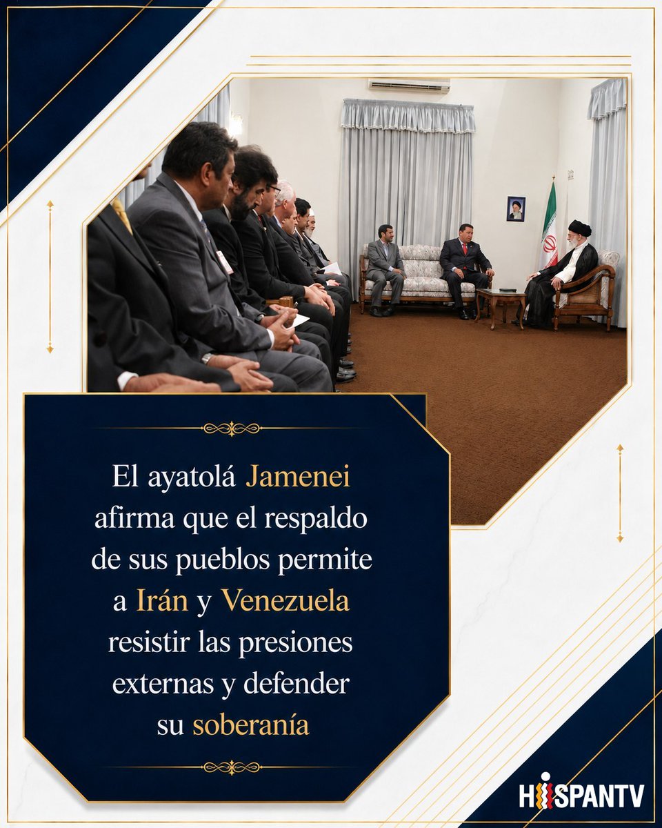 Nexo_Latino's tweet photo. 🔴 Encuentros históricos | El líder mártir, ayatolá Seyed Ali Jamenei y ex presidente Chávez 🇻🇪 en el 1 de julio de 2007, se reunieron y ratificaron su alianza estratégica al coincidir en que la hegemonía estadounidense está en retroceso. https://t.co/i9HWLiE4pa