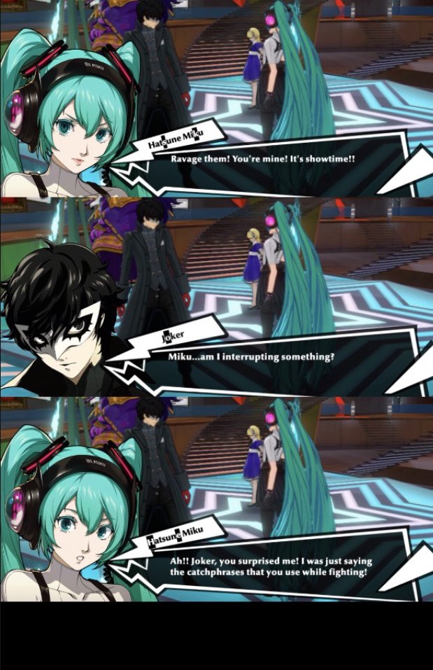 winteryournight's tweet photo. people moved on but i’m still here cause this super real miku and joker interaction when u get them both to level 10 friendship in p5x is so cute 😭😭(1/2) https://t.co/Y9mQEh5Oia