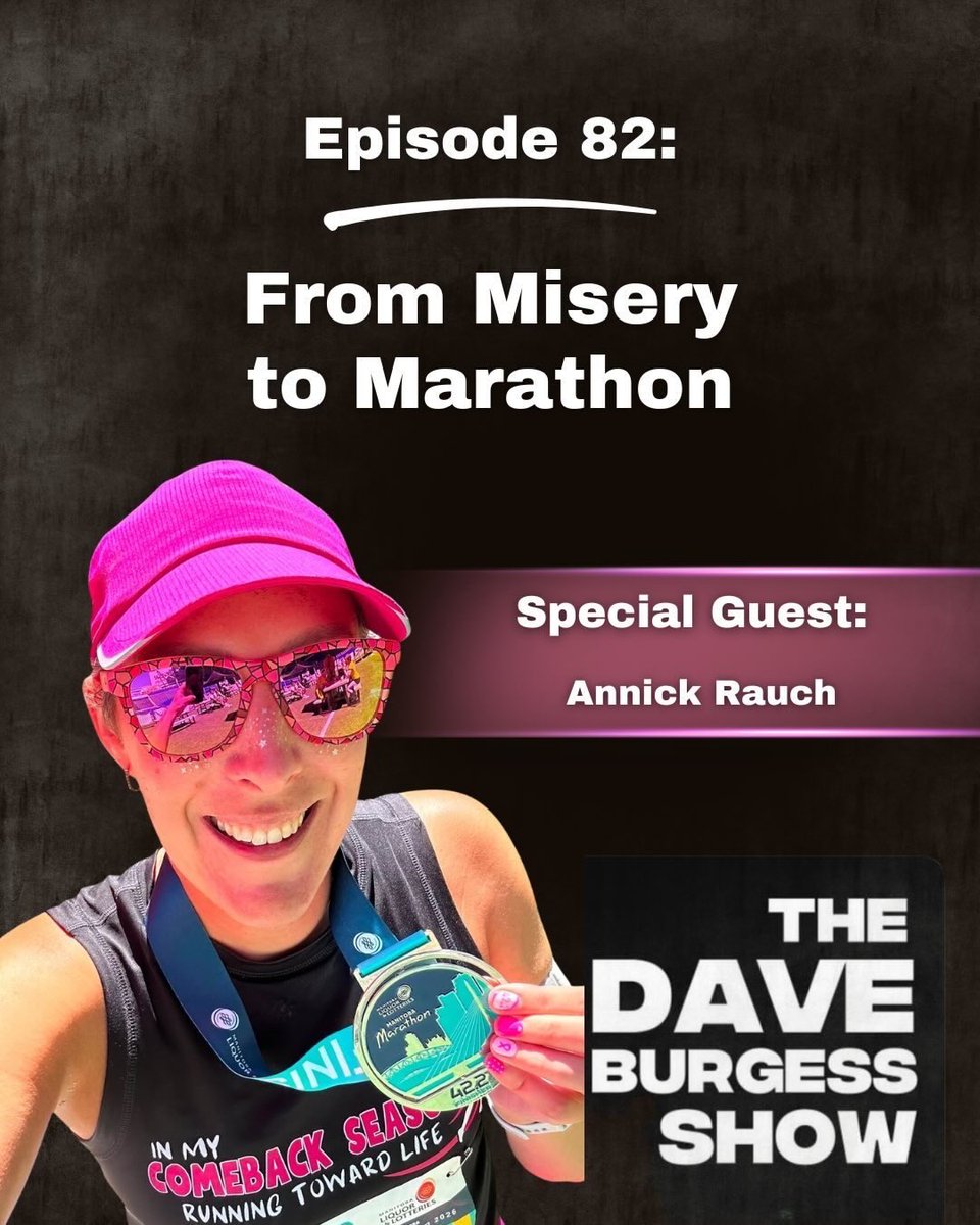 burgessdave's tweet photo. From Misery to Marathon!!! 
Listen to the inspirational journey of @AnnickRauch on episode 82 of the #DaveBurgessShow!! 
https://t.co/FRcaqaL7Ai
#PheMOMenal #dbcincbooks #breastcancer #cancersurvivor #cancerwarrior #cancer #running https://t.co/X7H2bO0So3