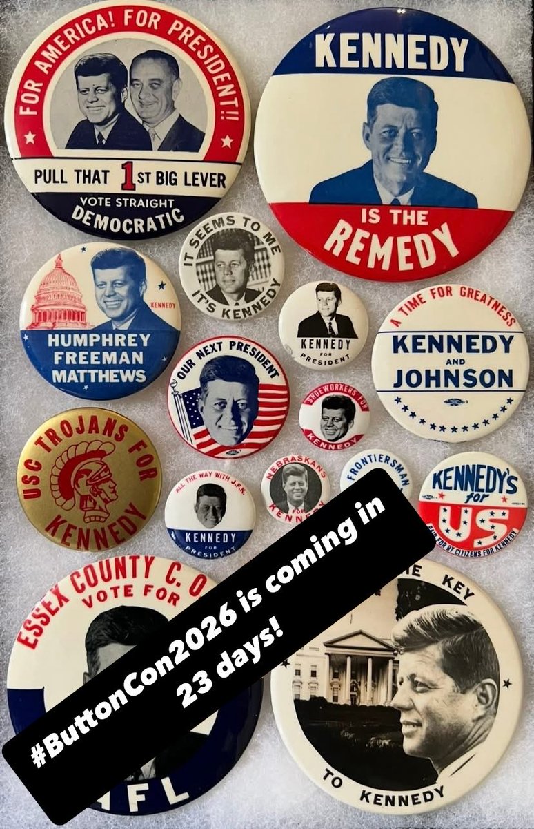 APIC_USA's tweet photo. #ButtonCon2026 is going to be #wicked cool in @TownofDanvers July 30 - Aug. 1. Are you in? #Political #Memorabilia https://t.co/wacR234gpP