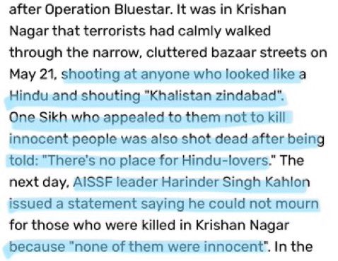 puneet_sahani's tweet photo. Khalistanis ordered Hindus to flee Punjab or their women’ll be violated. None was to buy their homes either. Any Sikh expressing sympathy was killed. Hindus started hiding their identity.
When God had forsaken Pb, braveheart @tavleen_singh risked life to bring this evil to light. https://t.co/wbpQNFGdxT