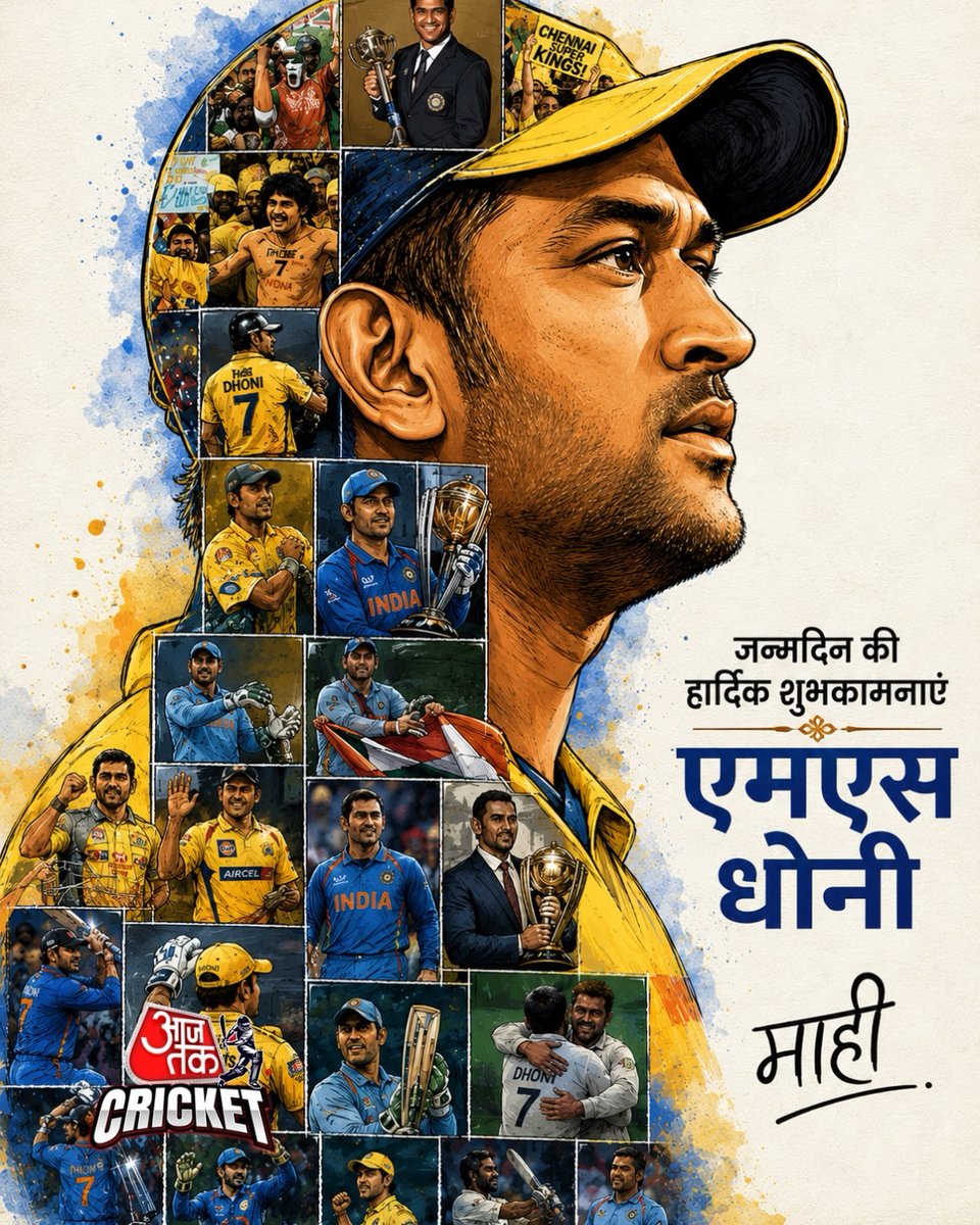 j_mariya2's tweet photo. महेंद्र सिंह धोनी
जन्मदिन मुबारक! कैप्टन कूल,

रांची की मिट्टी से निकला हीरा,
जिसने दुनिया को सिखाया —
शांति में भी जीत कैसे हासिल की जाती है।

जिसने भारतीय क्रिकेट को एक नई ऊर्जा दी 

जी हा जब टीम संकट में होती थी  कोच और सेलेक्टर्स भी सोचते थे अब किया करे कैसे जीते 

तब एक अकेला बंदा विकेट के पीछे खड़ा होकर मुस्कुराता था और कहता था में हूँ न 

जहां किसी की सोच नहीं जाती थी वहां ये अकेला बंदा अपना दिमाग लगा कर टीम को संकट से बाहर कर देता था 

अगर आप सोचे कि कोई ऐसा भी प्लेयर था जो अंपायर को चैलेंज करता था 

तो धोनी को सबसे पहले पाओगे आप 

ऐसा भी कोई था? जिसकी वजह से उसका बोर्ड अपने नियम बदले तो धोनी को ही पाओगे 

अगर आप सोचे ��ारत के सबसे सफल कप्तान के साथ साथ दुनिया के सबसे अच्छे कप्तान किसे कहा गया 

तो भी धोनी को पाओगें आप 

धोनी ऐसे ही आज भी लोगो के दिलों पर राज नहीं करते 

आप कोई खूबी बताए जिसकी वजह से आप केप्टन कूल को पसंद करते हो?