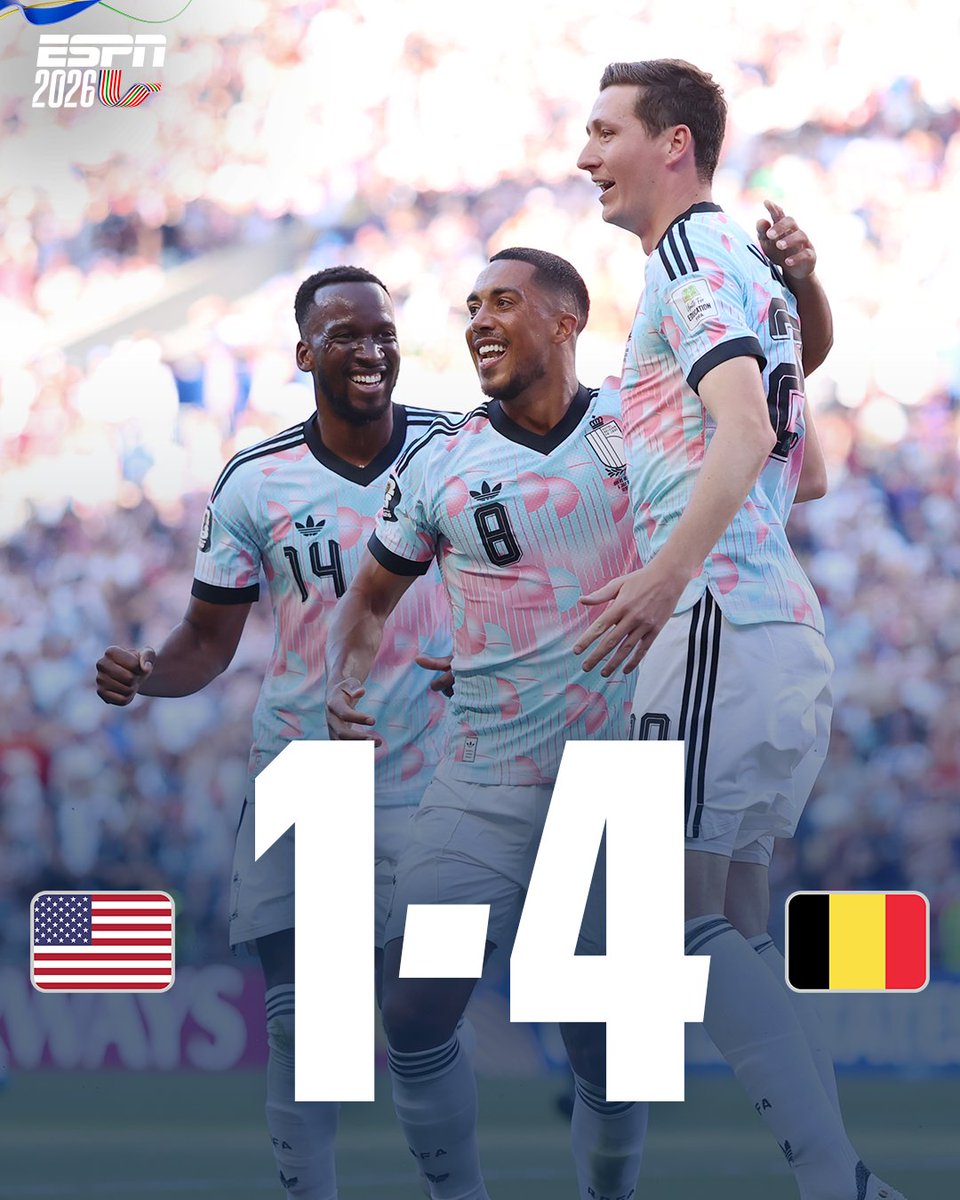 ESPNmx's tweet photo. ¡GOODBYE! 🇺🇸👋

😬 Estados Unidos queda fuera del Mundial, tras caer por goleada ante Bélgica. https://t.co/JjCDMwXI1i