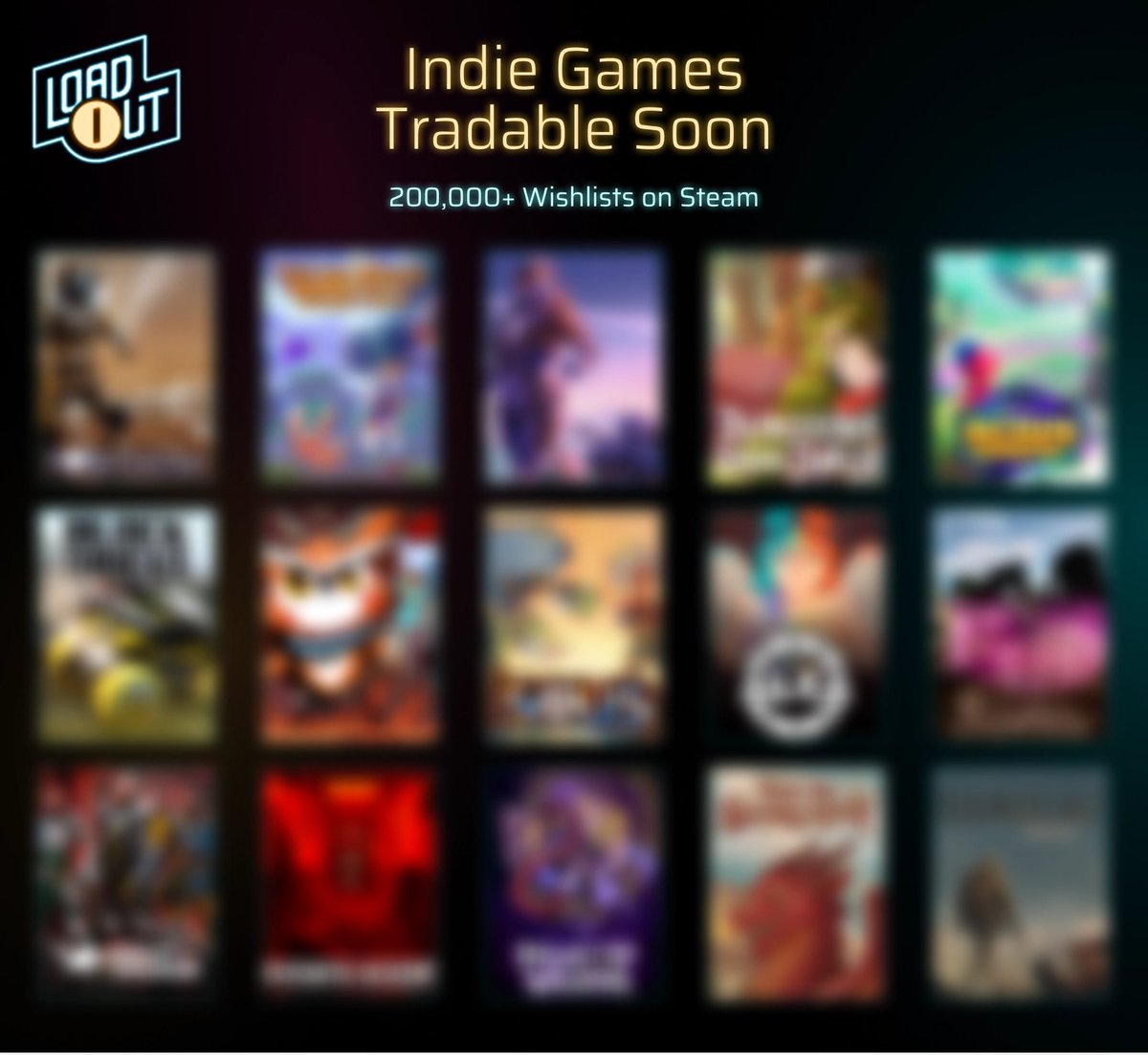 loadoutprotocol's tweet photo. What if you could bet on the next viral indie game before it explodes?

Over the next few weeks, we'll be revealing some of the games launching on Loadout.

More than 200,000 people have already wishlisted them on Steam.

We hope you’re ready... https://t.co/asxBpAA96k