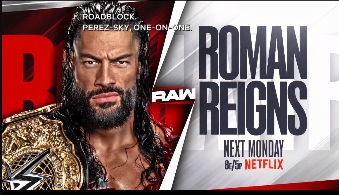 FadeAwayMedia's tweet photo. Roman Reigns &amp; Brock Lesnar announced for RAW next week. 

#WWERAW https://t.co/4lBv1PhYOu