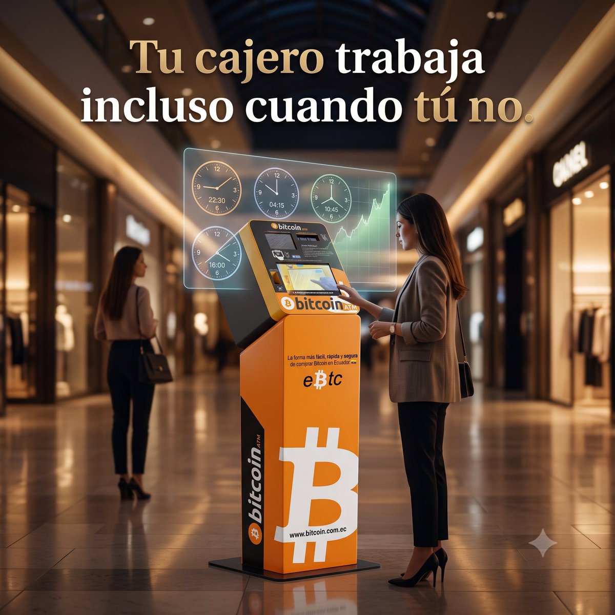 ebtc_atms's tweet photo. 🚀 Convierte la innovación en una oportunidad de negocio.
Con e₿tc ahora puedes operar tu propio cajero Bitcoin y ofrecer un servicio innovador en tu ciudad, negocio o centro comercial, respaldado por la red líder de cajeros Bitcoin en Ecuador.
https://t.co/aIznozJIXh https://t.co/2JlLrP5fyr