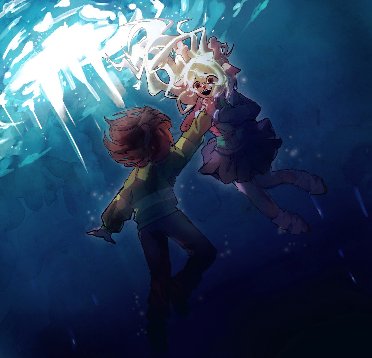 Nokokoco's tweet photo. The lake that makes you crazy #Deltarune #deltarunespoliers https://t.co/lMCRfrh25b