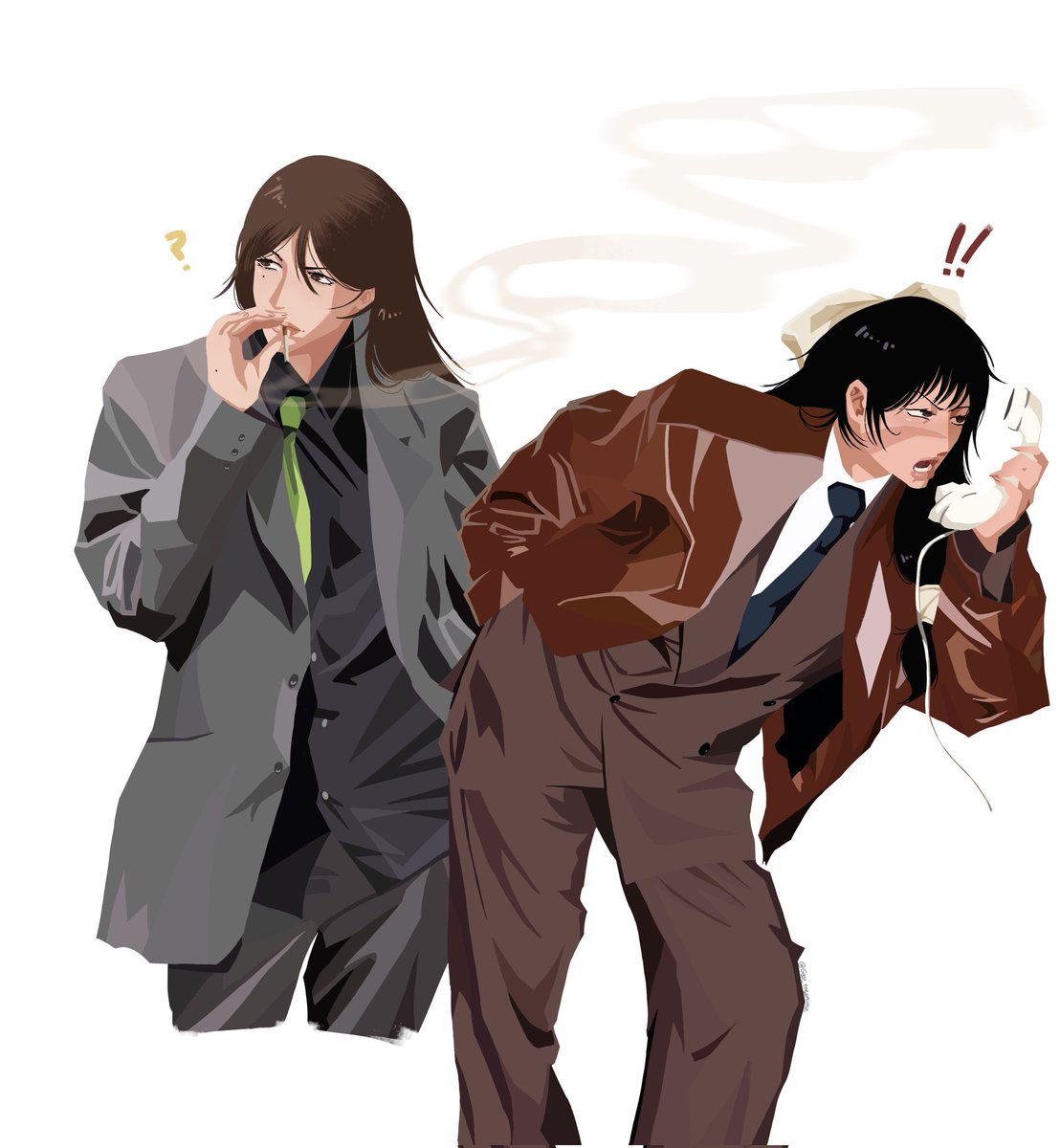 Gaytoe_Yume's tweet photo. Shokohime in suits (repost)
#呪術廻戰 #jjktwt #shokohime https://t.co/LpdRg9gCTU