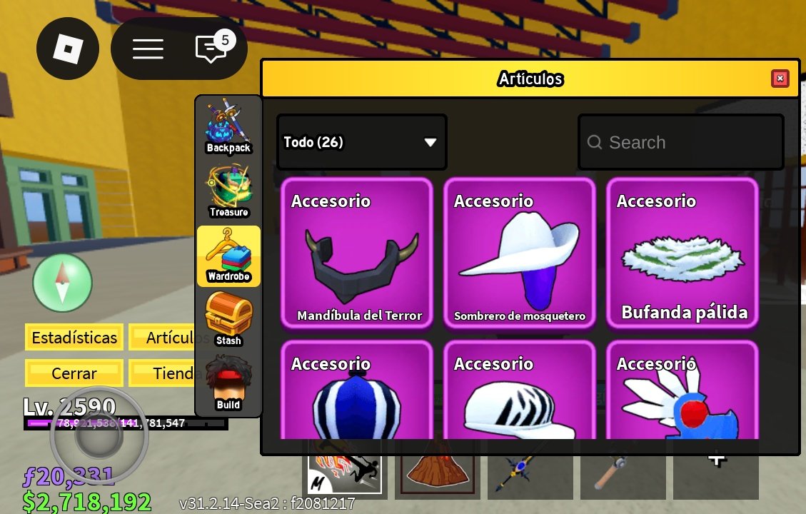 KittyWaos's tweet photo. 🫯 Un poco de Blox Fruit.
🫯 Tiene los gamepass de X2 de dinero y Exp además del de botes de lujo. https://t.co/akZSObMjza