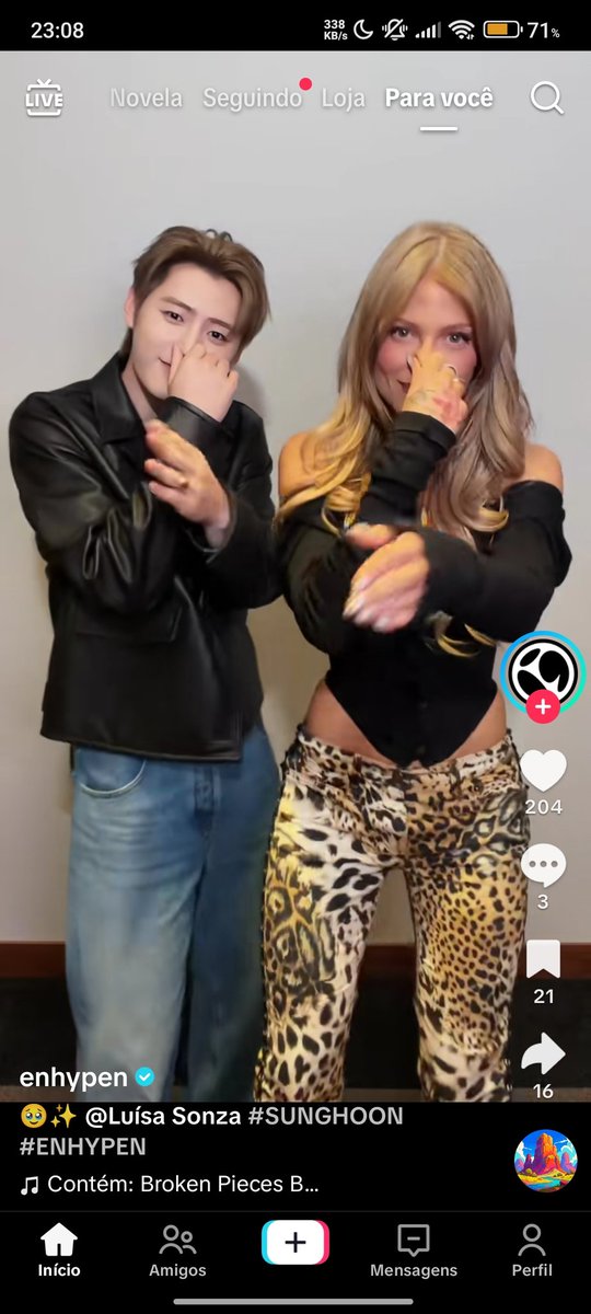 ashyuriifav's tweet photo. vocês viram isso?? Luísa sonza e sunghoon do enhypen, que rolê louco https://t.co/eq1f4jHxVd