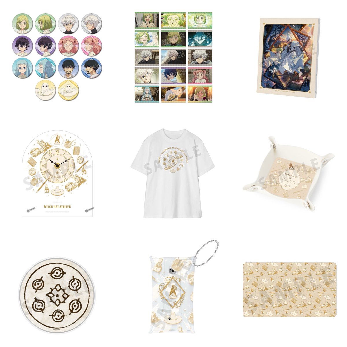 AnimeStore_jp's tweet photo. 『#とんがり帽子のアトリエ』より、新作グッズが登場🪄

缶バッジやカード、アクリルスタンド、キャンバスボードなどがラインナップ！
財布やTシャツ、デスクマットなど日常使いできるアイテムも充実しています🌟
ファン必見のおすすめ商品です✨

詳細はこちら
https://t.co/wQcgSoq6n5 https://t.co/6H2R618enr