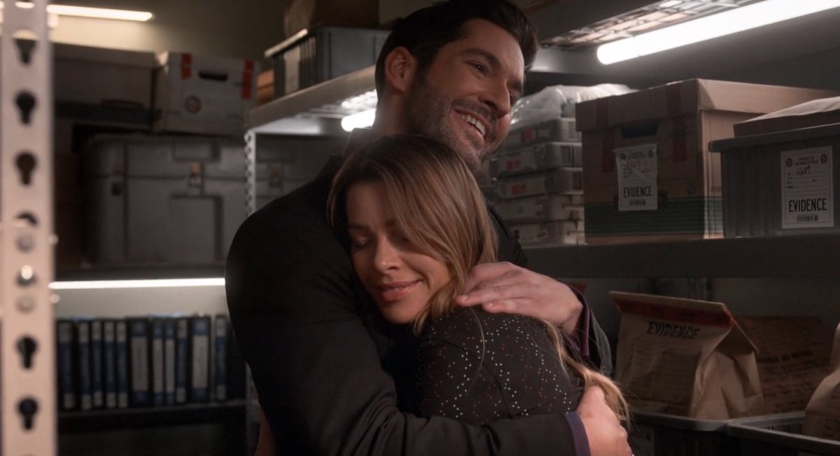 superlc529's tweet photo. Their hugs are always precious to me. I love how Chloe fits so perfectly in his arms - like 2 puzzle pieces fitting together. 🫶 1760 days have now gone by since we've said "goodbye for now" to our #Lucifer 🥺

It's Day 1760 of missing #LuciferMorningstar #LuciFam 💔😈 #TomEllis https://t.co/RzdPOMKwZH