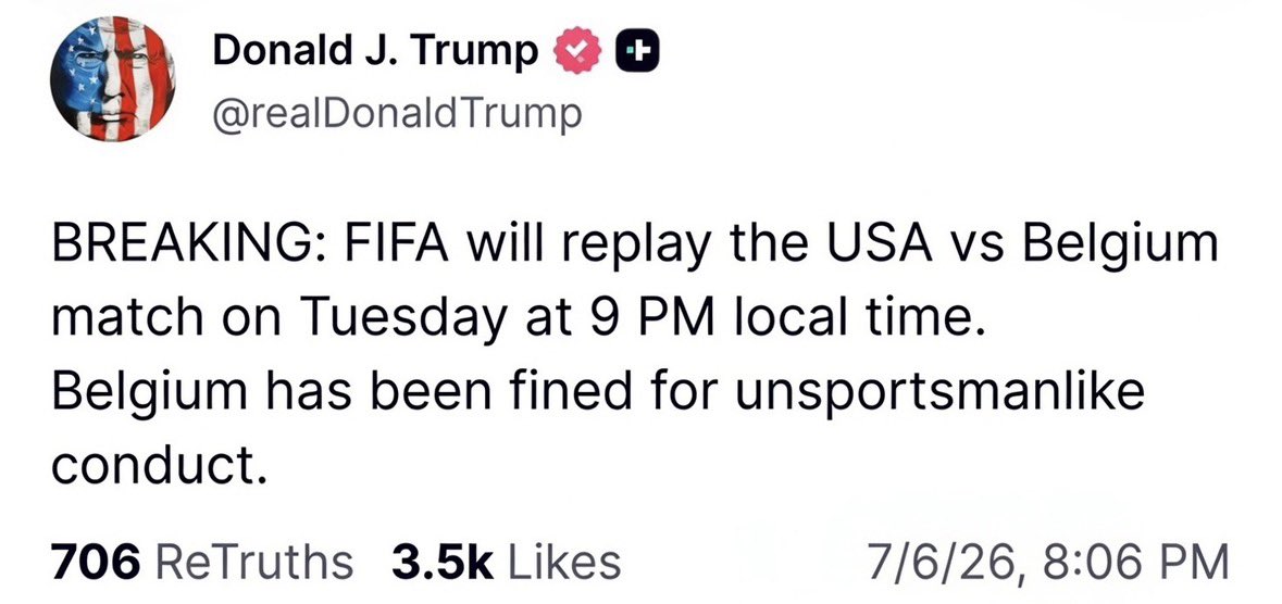 MartinoliCuri's tweet photo. Trump después de la eliminación de Estados Unidos: https://t.co/VdJx5Wg2Yz