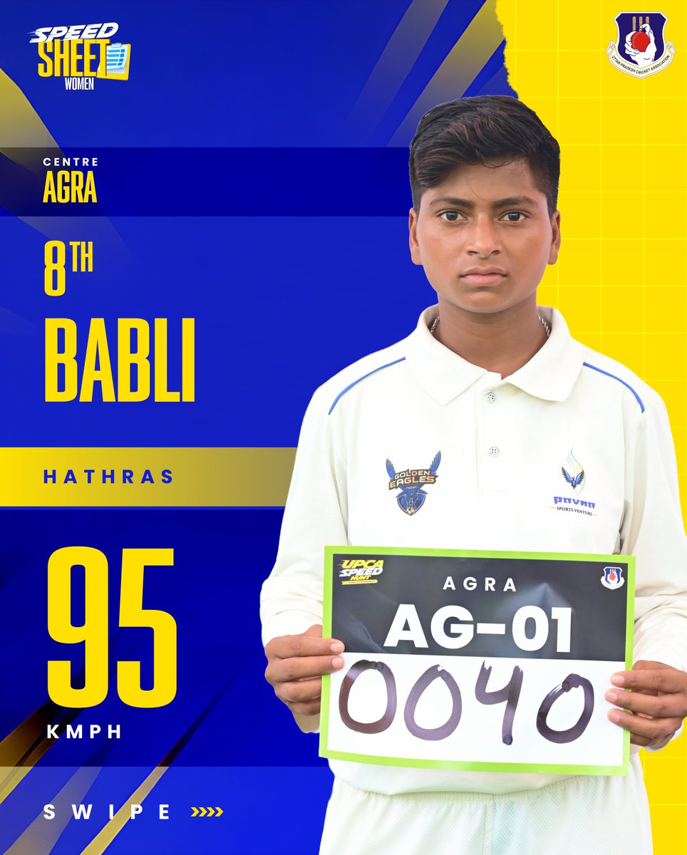 UPCACricket's tweet photo. Presenting more of the fastest female bowlers from UPCA Speed Hunt Agra.@BCCI @BCCIWomen
#UPCASpeedHunt #UPCA #Agra https://t.co/EYlzCKD9Vo