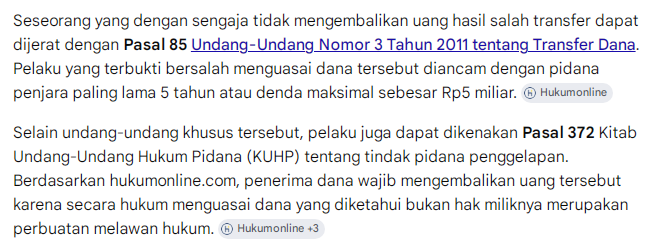 Nasa8848's tweet photo. @Hidupsebagai62 Cross-check terlebih dahulu, hubungi pihak Dana, telusuri transferan tsb darimana. Takutnya modus penipuan pinjol. Kalau benar orang salah transfer, maka kembalikan. Karena konsekuensinya besar kalau diperkarakan. https://t.co/wRnSYRsXt1