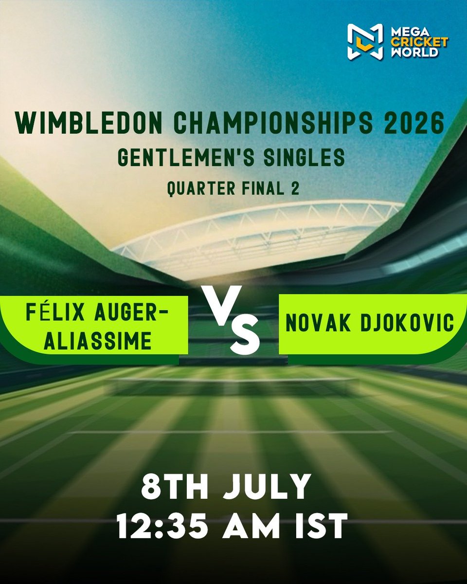 mcworldsocial's tweet photo. The Wimbledon Quarter-finals are here! ๐พ
The stakes are higher, the competition is tougher, and every point matters. The odds are outโwho are you backing to reach the semi-finals?
https://t.co/kCKXnTKDOl
#Wimbledon #QuarterFinals #Tennis #MatchPrediction #GrandSlam https://t.co/GIcxKsjBxh