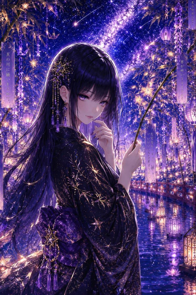 Ouk_a_'s tweet photo. ポストとか見て七夕=和服では……？！ってなり始めたので

差分ありで生成してみたぜい https://t.co/LG4b6ee74s