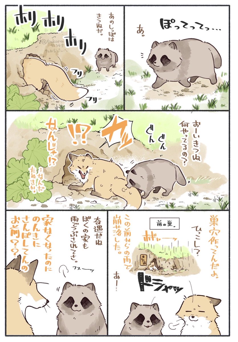 takara12345's tweet photo. きつねとたぬきとマイホーム=＾・ω・＾= https://t.co/gDHfRkY2Q6