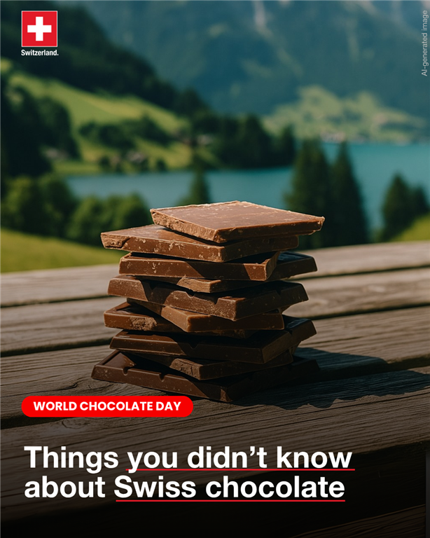 AbtSwitzerland's tweet photo. 🍫 What makes Swiss chocolate so famous?
It's not just about great taste.

To celebrate #WorldChocolateDay, we've gathered surprising facts about Swiss chocolate.

👉 Discover and tell us which fact surprised you the most? https://t.co/JUcQexT7gu
