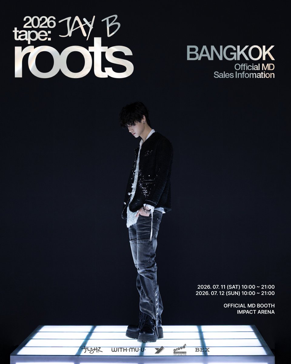 Withmuu_twt's tweet photo. 📢 ข้อมูลการจำหน่าย Official MD สำหรับคอนเสิร์ต 2026 JAY B CONCERT tape: roots (Bangkok)

Official MD สำหรับคอนเสิร์ต 2026 JAY B TAPE: ROOTS พร้อมจำหน่ายที่ IMPACT Arena กรุงเทพฯ!

🗓 วันที่
• 11 กรกฎาคม (เสาร์): 10:00 – 21:00 น.
• 12 กรกฎาคม (อาทิตย์): 10:00 – 21:00 น.

📍 สถานที่
IMPACT ARENA – Official MD Booth
🎟 ข้อมูลการจำหน่าย MD
VIP Ticket holders
• 10:00–12:00 | สิทธิ์ซื้อสินค้าก่อน (Priority Access)
• ตั้งแต่ 12:01 น. | ช่อง Fast Lane
Others & General Public
• 12:01–21:00 น.

✨ ห้ามพลาดสินค้า Official Merchandise และสิทธิพิเศษภายในงาน!
🎁 MD Reward Event
เมื่อซื้อสินค้า MD ครบ 1,500 บาท รับ โฟโต้การ์ดสุ่ม 1 ใบ (จากทั้งหมด 3 แบบ)
🎁 Lucky Draw
ซื้ออัลบั้ม JAY B 3rd Mini Album 'https://t.co/ewYtTLYNam' (INTERLUDE Ver.) รับ โฟโต้การ์ดสุ่ม 1 ใบ (จากทั้งหมด 3 แบบ) พร้อมรับสิทธิ์ Lucky Draw

⚠️ จำกัดจำนวนการซื้อและเวลาในการจำหน่ายอาจมีการเปลี่ยนแปลงตามสถานการณ์หน้างาน
⚠️ สินค้ามีจำนวนจำกัด และอาจหมดก่อนกำหนด
⚠️ สิทธิ์ Lucky Draw ใช้ได้เฉพาะวันที่ซื้อสินค้าเท่านั้น
⚠️ กรุณาตรวจสอบรายละเอียดสินค้าและเงื่อนไขการจำหน่ายจากภาพด้านล่าง

#JAYB #TAPE_ROOTS #JAYBTAPE_ROOTS #JAYBinBKK #OfficialMD #2026tape_roots_bangkok