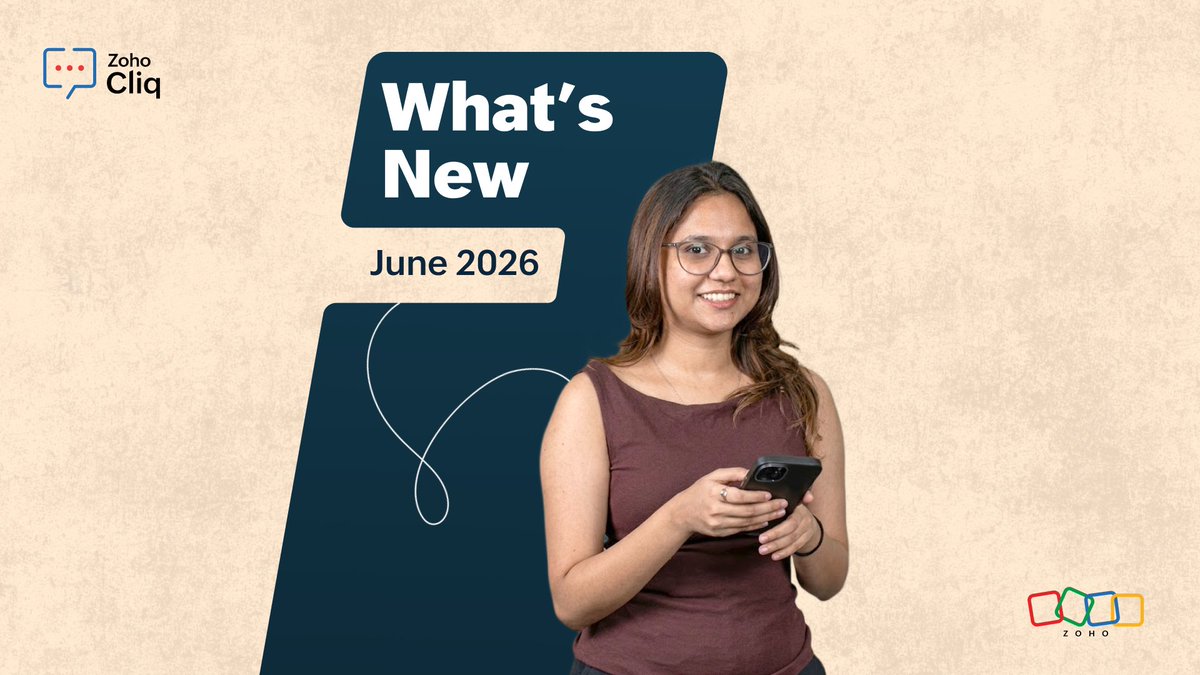 ZohoCliq's tweet photo. Here's everything that landed in Zoho Cliq this June. https://t.co/JUVK20FrpQ