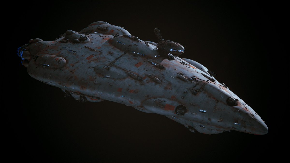 howieeday's tweet photo. Soooo, I'm back on my Star War nonsense - this time, returning to a 5 year old project to create a smaller Mon Calamari ship, thinking about frigate scale. Tons of work done since I picked this back up! https://t.co/SGuauTEV2U